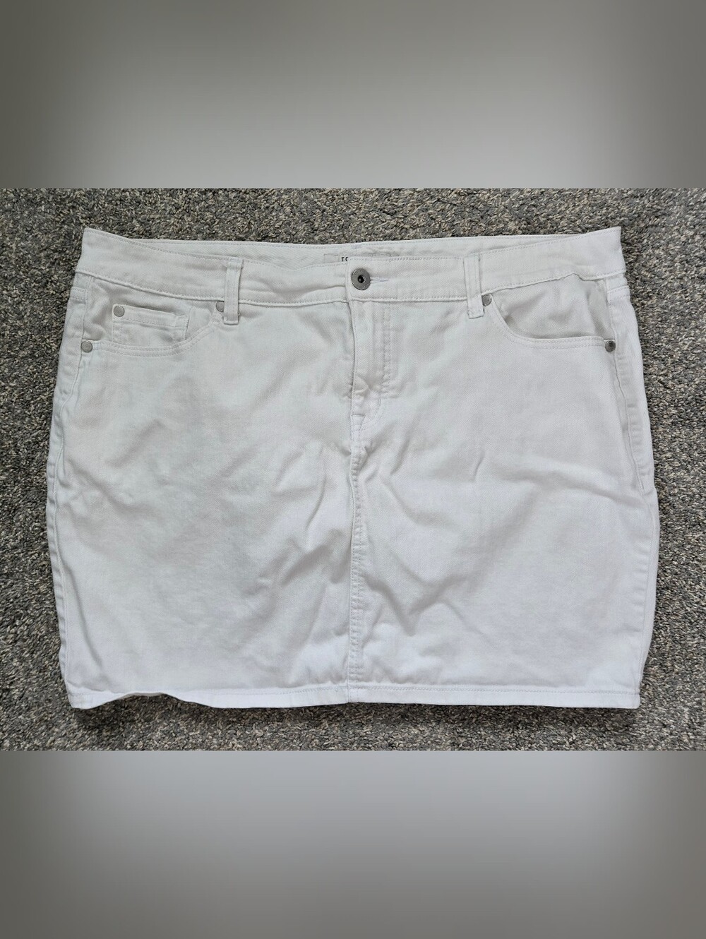 Torrid Denim Mini Skirt White Women's Plus Size 18 First At Fit Classic Stretch